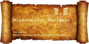 Niedermüller Benjámin névjegykártya