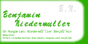 benjamin niedermuller business card